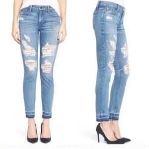 Joe’s Jeans Collectors Editoon The Icon Ankle Midrise Skinny Raw Hem Sz 30 Mazie